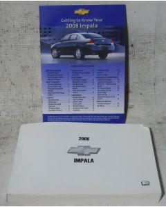 Chevy Impala 2008 Factory Original OEM Owner Manual User Owners Guide Book