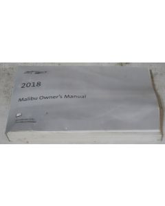 Chevy Malibu 2018 Factory Original OEM Owner Manual User Owners Guide Book