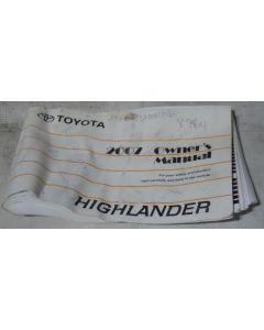 Toyota Highlander 2007 Factory Original OEM Owner Manual User Owners Guide Book