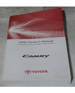 Toyota Camry 2008 Factory Original OEM Owner Manual User Owners Guide Book