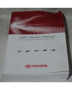 Toyota Venza 2009 Factory Original OEM Owner Manual User Owners Guide Book