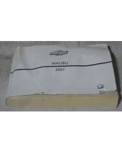 Chevy Malibu 2007 Factory Original OEM Owner Manual User Owners Guide Book