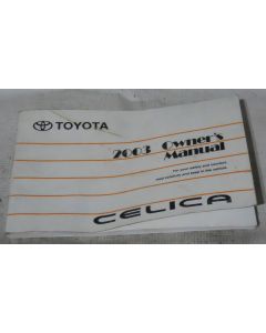 Toyota Celica 2003 Factory Original OEM Owner Manual User Owners Guide Book