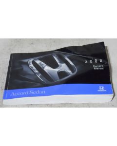Honda Accord Sedan 2008 Factory Original OEM Owner Manual User Owners Guide Book