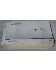 Chevy Equinox 2012 Factory Original OEM Owner Manual User Owners Guide Book