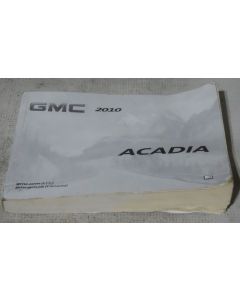 GMC Acadia 2010 Factory Original OEM Owner Manual User Owners Guide Book