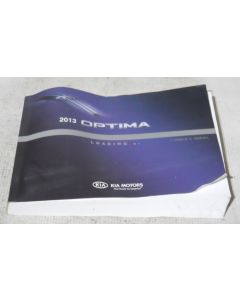 Kia Optima 2013 Factory Original OEM Owner Manual User Owners Guide Book