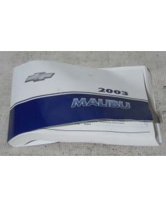 Chevy Malibu 2003 Factory Original OEM Owner Manual User Owners Guide Book